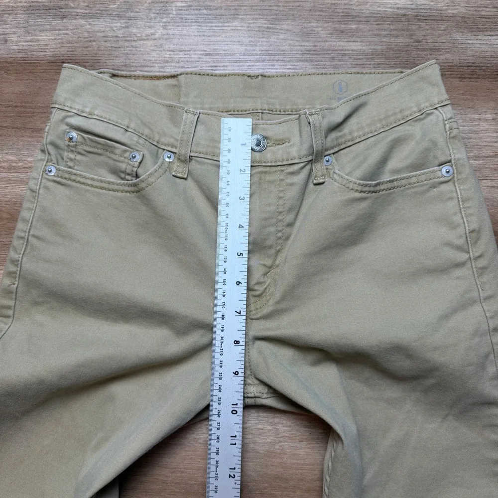 Levi's 511 Slim Fit Pants Mens 30x32 Khaki Tan Stretch Twill Chino Modern Preppy